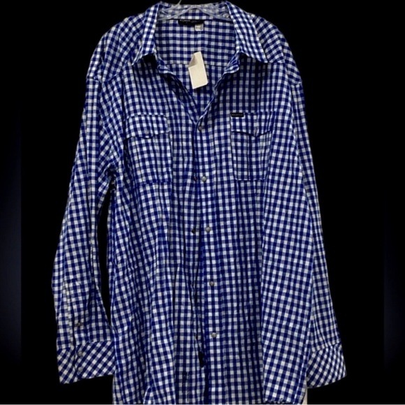 Rocawear Men’s Blue/White Checkered Western Style, LS, Snap Front Shirt,NWT 4X - Picture 14 of 15